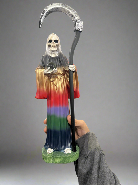 16 Inch Santa Muerte Statue With Crystal Globe