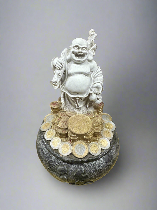 Buddha On Top Of Coin Bowl