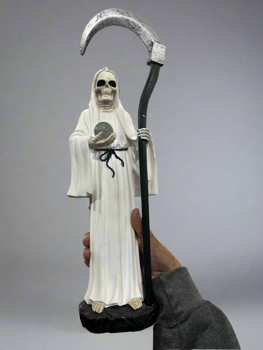 16 Inch Santa Muerte Statue With Crystal Globe